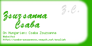 zsuzsanna csaba business card